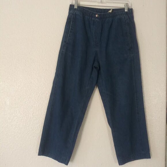 Classic Elements Women's size 6P Blue Capris - Picture 1 of 15
